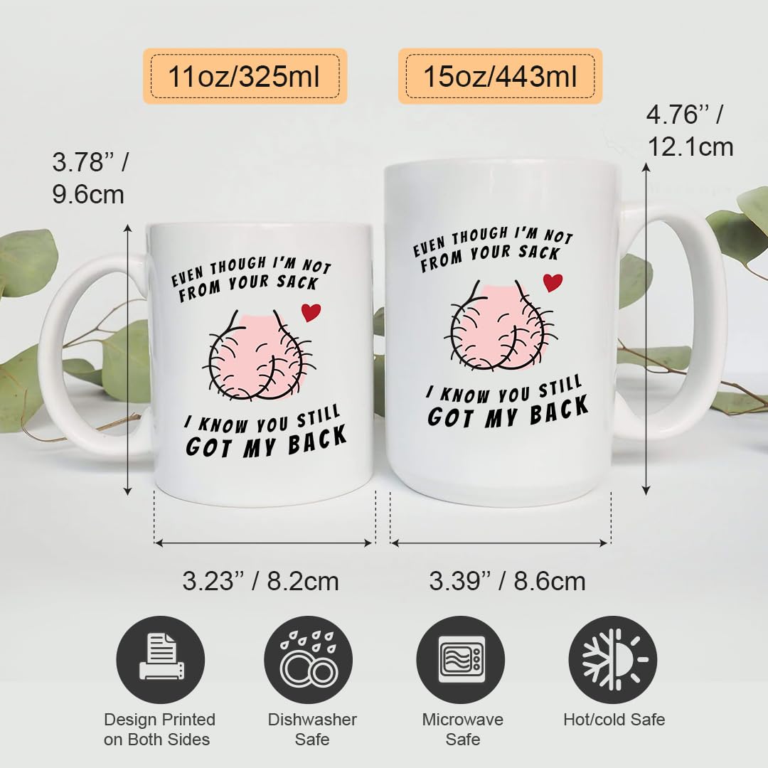 Not Your Sack Coffee Mug - Funny Gift For Step Dad - Best Father's Day Gifts for Husband - Cool Presents For Step Dad - Birthday Gift For Father