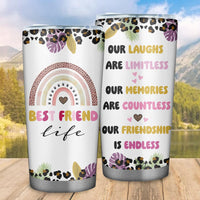 Best Friend 20oz Tumbler - Bestie Cups Birthday Gifts - Friends Coffee Mugs for Women - Gift for Your Best Friend Birthday Christmas