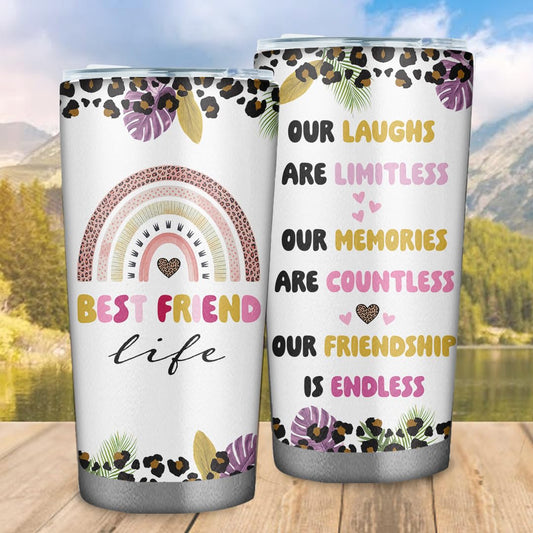 Best Friend 20oz Tumbler - Bestie Cups Birthday Gifts - Friends Coffee Mugs for Women - Gift for Your Best Friend Birthday Christmas