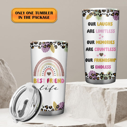 Best Friend 20oz Tumbler - Bestie Cups Birthday Gifts - Friends Coffee Mugs for Women - Gift for Your Best Friend Birthday Christmas