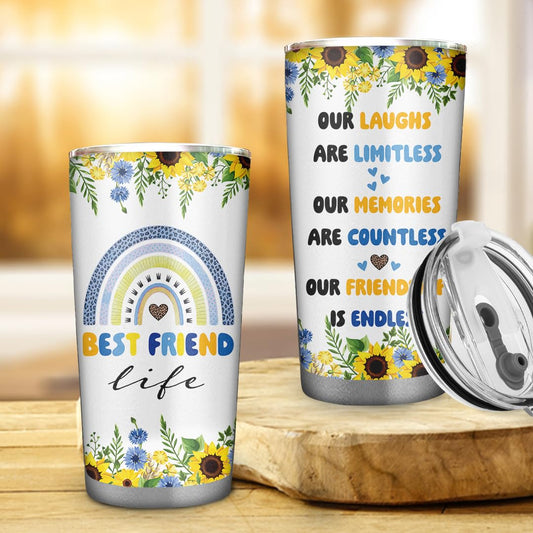 Best Friend 20oz Tumbler - Bestie Cups Birthday Gifts - Friends Coffee Mugs for Women - Gift for Your Best Friend Birthday Christmas