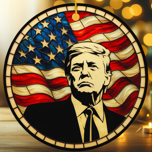 Trump Christmas Ornaments 2025, White House Ornament 2025, Independence Day, 4th of July, Trump Ornaments for Christmas Tree by Comasol