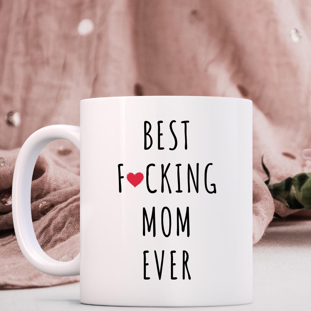 Best Mom Ever Heart Mug - Funny Mom Coffee White Ceramic Mugs - Drinkware Tea cups Gift For Mother's Day