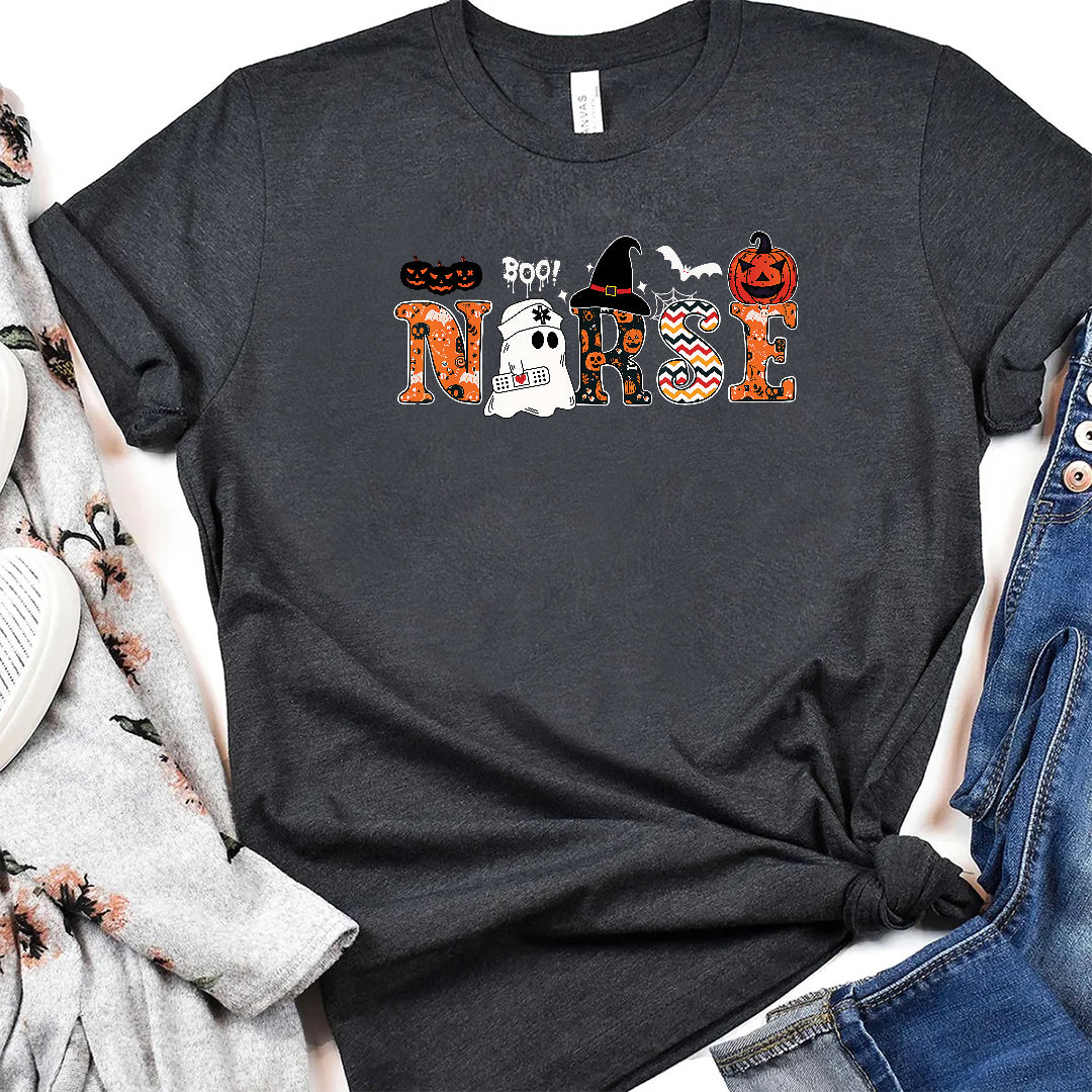 Spooky Season Women's Graphic Tees – Cute Ghost Halloween Shirts