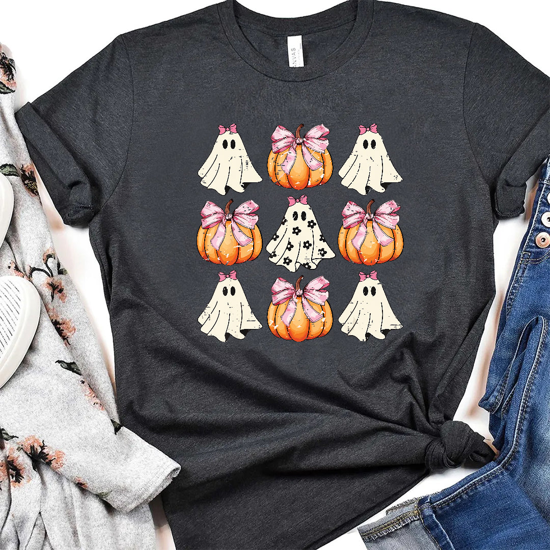 Spooky Season Women's Graphic Tees – Cute Ghost Halloween Shirts