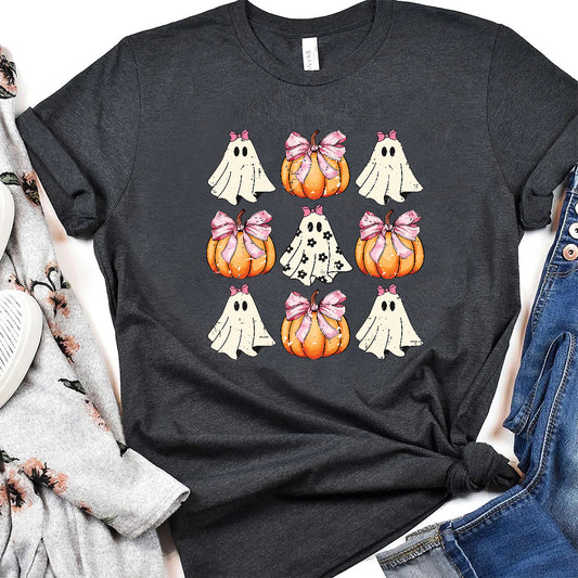 Spooky Season Women's Graphic Tees – Cute Ghost Halloween Shirts