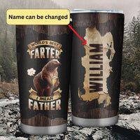 Personalized World's Best Farter 20oz Tumbler - Funny Birthday Gifts For Dad From Daughter Son Kids -Christmas Father's Day Gift