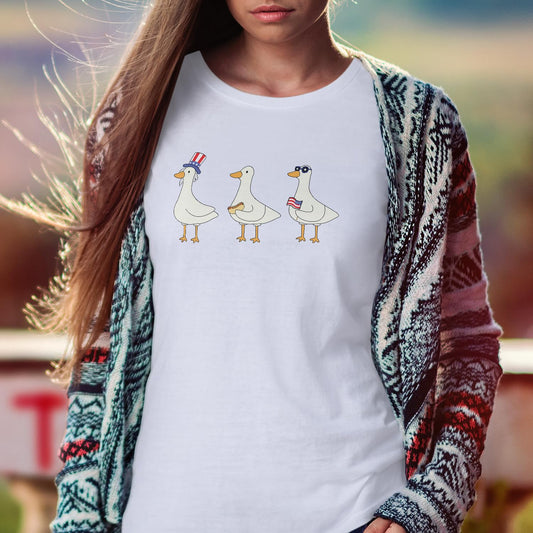 Silly Goose T-Shirt for 4th of July - Independence Day Shirt - Funny Shirt for Fourth of July