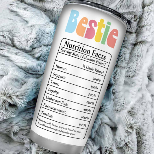 To My Bestie Gifts for Women Best Friend 20oz Tumbler - Drinking Cup Best Friend Birthday Gifts for Besties - Friendships Gift for Female Tumbler Travel Coffee Cup