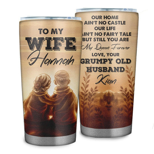 Personalized To My Wife 20 oz Tumbler - Tumbler for Women with Name - Christmas Gifts for Wife Anniversary Birthday Gift For Her - Valentines day gifts