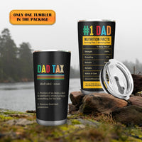Vintage Dad Tax 20oz Tumbler - Funny Daddy Coffee Mug - Birthday Gifts for Men - Father's Day Gift For Husband