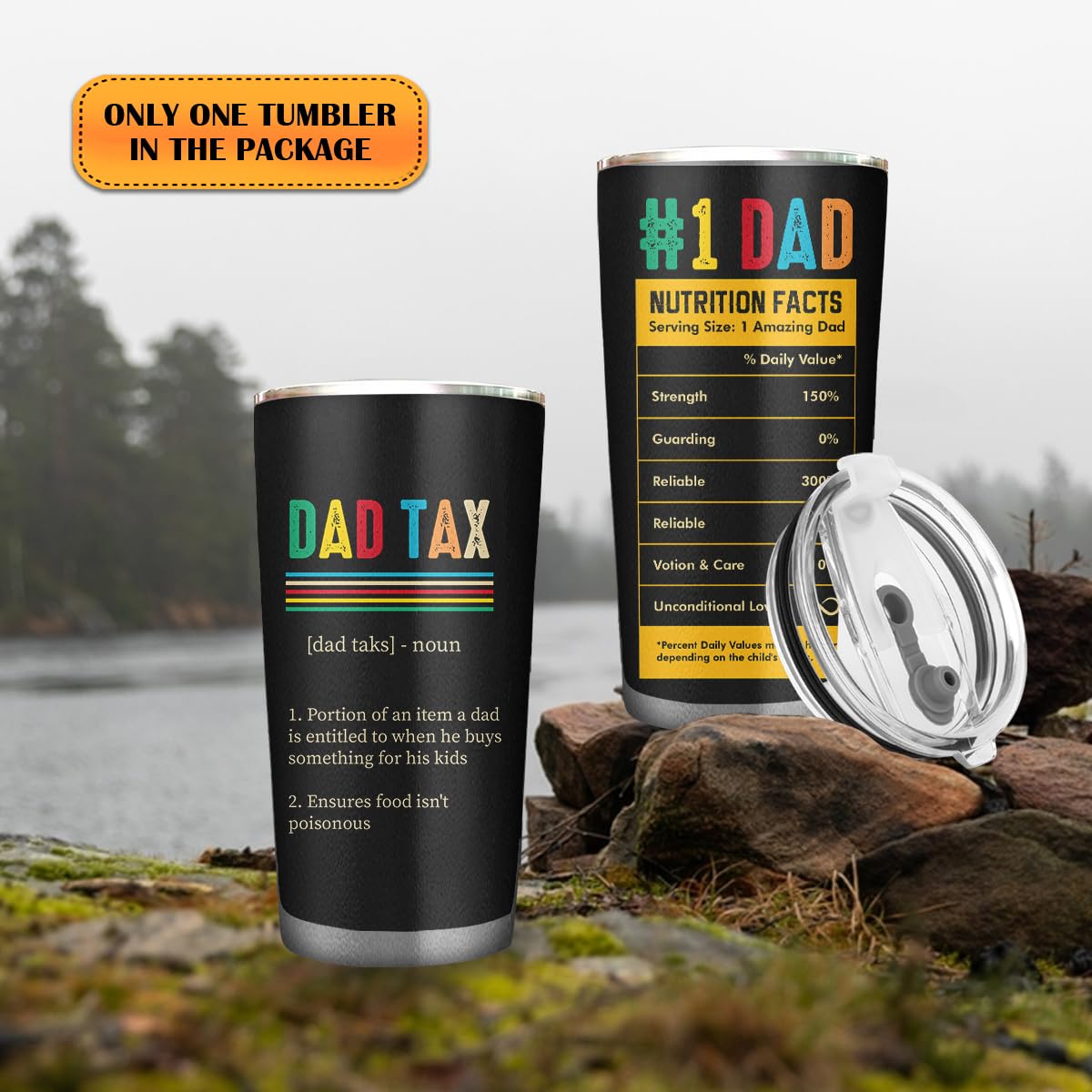 Vintage Dad Tax 20oz Tumbler - Funny Daddy Coffee Mug - Birthday Gifts for Men - Father's Day Gift For Husband