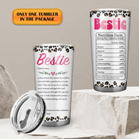 Bestie Definition Gifts for Women Best Friend 20oz Tumbler - Best Friend Birthday Gifts for Besties - Friendships Gift for Female Tumbler Travel Coffee Cup