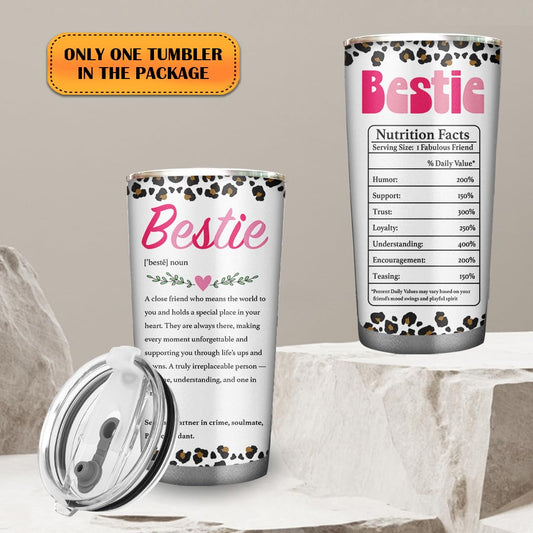 Bestie Definition Gifts for Women Best Friend 20oz Tumbler - Best Friend Birthday Gifts for Besties - Friendships Gift for Female Tumbler Travel Coffee Cup