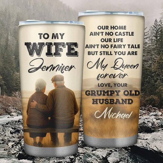 Personalized To My Wife 20 oz Tumbler - Tumbler for Women with Name - Christmas Gifts for Wife Anniversary Birthday Gift For Her - Valentines day gifts