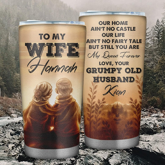Personalized To My Wife 20 oz Tumbler - Tumbler for Women with Name - Christmas Gifts for Wife Anniversary Birthday Gift For Her - Valentines day gifts