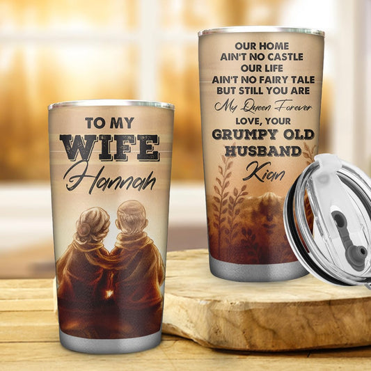 Personalized To My Wife 20 oz Tumbler - Tumbler for Women with Name - Christmas Gifts for Wife Anniversary Birthday Gift For Her - Valentines day gifts