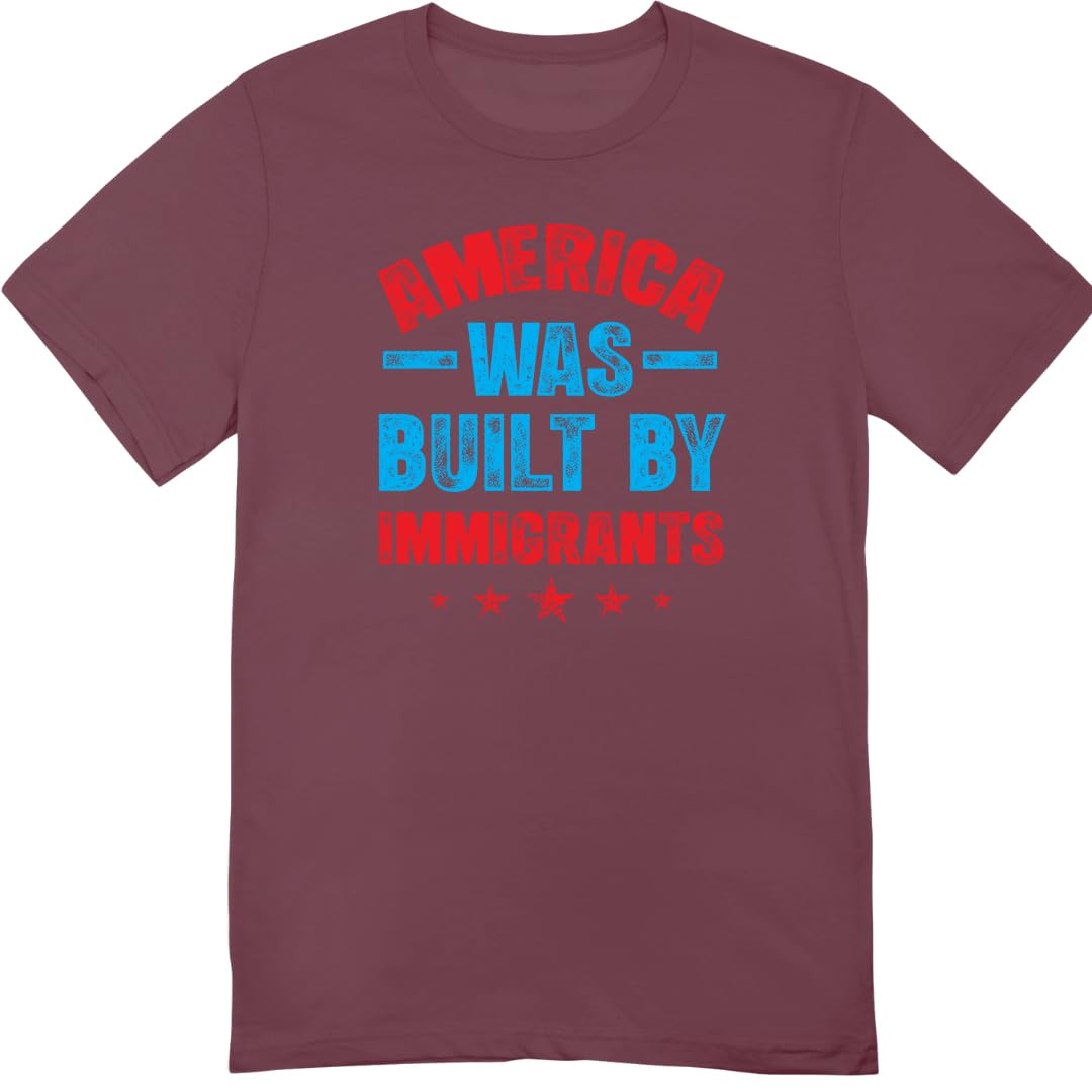 America was Built by Immigrants T-Shirt - Support Immigrants Shirt - No Kings Tee - Social Justice Human Rights