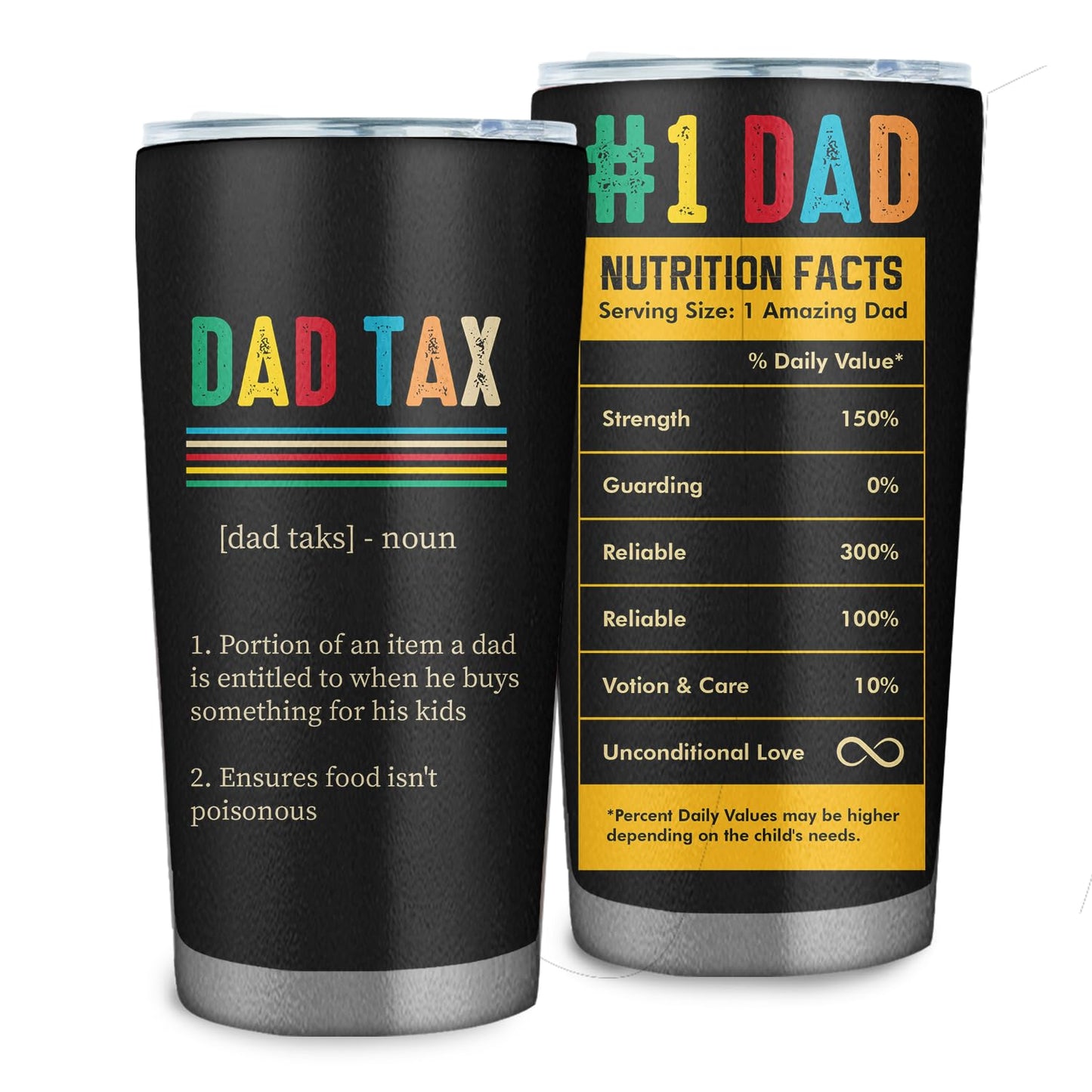 Vintage Dad Tax 20oz Tumbler - Funny Daddy Coffee Mug - Birthday Gifts for Men - Father's Day Gift For Husband
