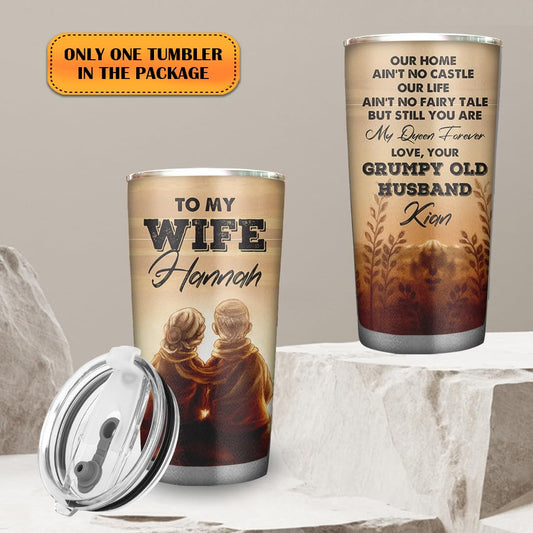 Personalized To My Wife 20 oz Tumbler - Tumbler for Women with Name - Christmas Gifts for Wife Anniversary Birthday Gift For Her - Valentines day gifts