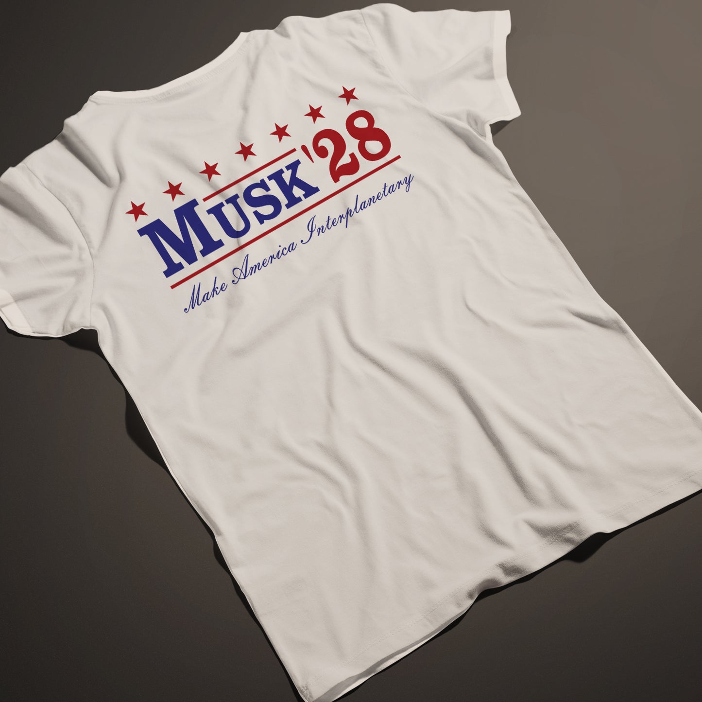 Musk '28 T-Shirt – Make America Interplanetary | Patriotic Space-Inspired Tee
