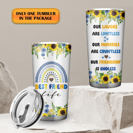 Best Friend 20oz Tumbler - Bestie Cups Birthday Gifts - Friends Coffee Mugs for Women - Gift for Your Best Friend Birthday Christmas