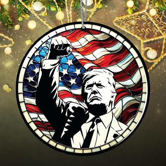 Trump Christmas Ornaments 2025, White House Ornament 2025, Independence Day, 4th of July, Trump Ornaments for Christmas Tree by Comasol