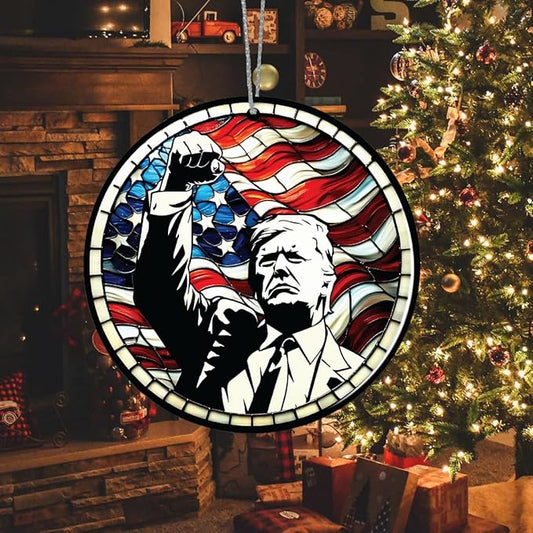 Trump Christmas Ornaments 2025, White House Ornament 2025, Independence Day, 4th of July, Trump Ornaments for Christmas Tree by Comasol