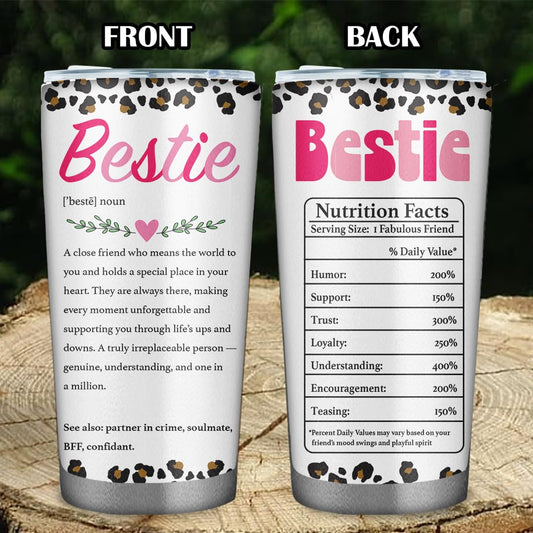 Bestie Definition Gifts for Women Best Friend 20oz Tumbler - Best Friend Birthday Gifts for Besties - Friendships Gift for Female Tumbler Travel Coffee Cup