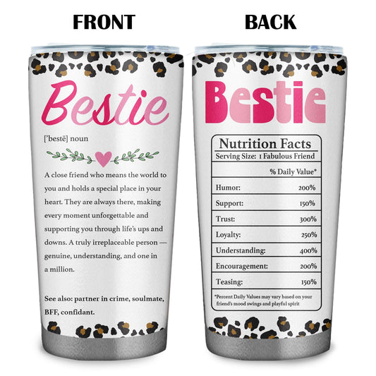 Bestie Definition Gifts for Women Best Friend 20oz Tumbler - Best Friend Birthday Gifts for Besties - Friendships Gift for Female Tumbler Travel Coffee Cup
