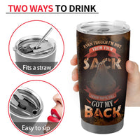 Personalized Even Though I'm Not From Your Sack 20oz Tumbler - Step Dad Gifts From Daughter Son Kids -Christmas Father's Day Gift For Stepdad Birthday