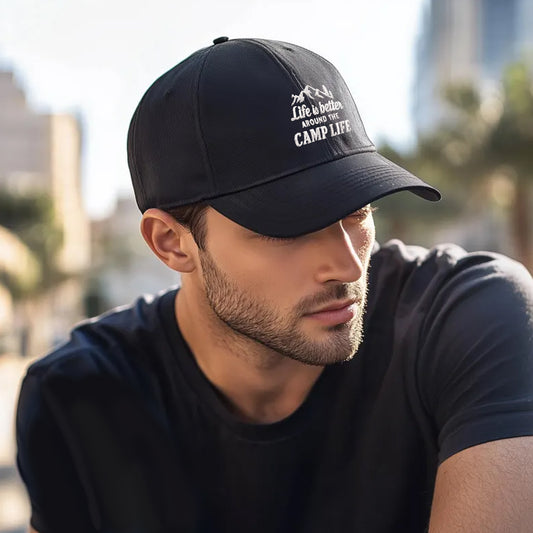 Life is Better Around the Camp Life Hat – Camping Trucker Cap for Outdoor Lovers