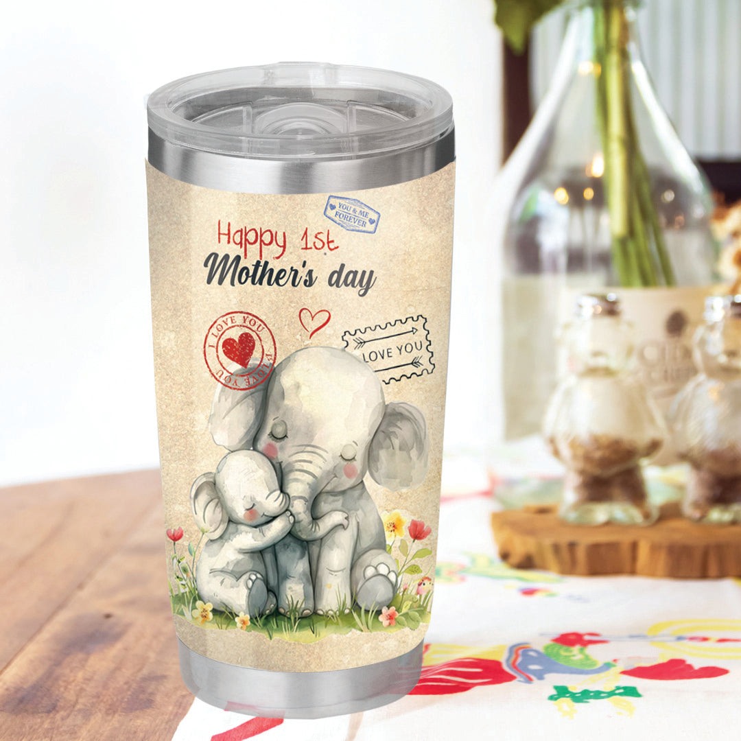 Elephant To my mommy Tumbler - Mama Tumbler Flasks Drinkware - Mother's Day Gift from Son Daughter - Birthday Gift for Mom - Mama Gifts