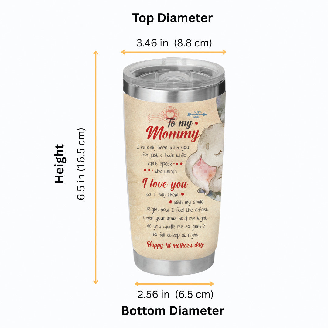 Elephant To my mommy Tumbler - Mama Tumbler Flasks Drinkware - Mother's Day Gift from Son Daughter - Birthday Gift for Mom - Mama Gifts