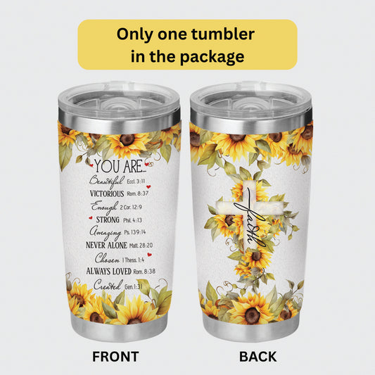 You are beautiful Tumbler - Christian Tumbler Flasks Drinkware - Easter Day Gift