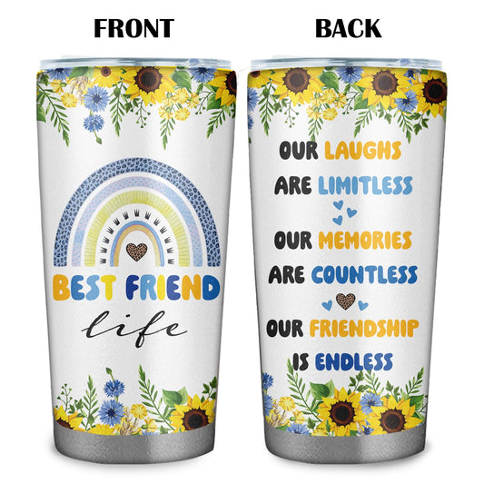 Best Friend 20oz Tumbler - Bestie Cups Birthday Gifts - Friends Coffee Mugs for Women - Gift for Your Best Friend Birthday Christmas