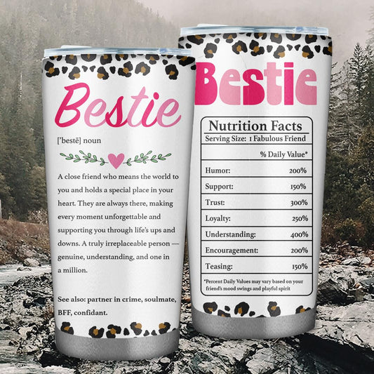 Bestie Definition Gifts for Women Best Friend 20oz Tumbler - Best Friend Birthday Gifts for Besties - Friendships Gift for Female Tumbler Travel Coffee Cup