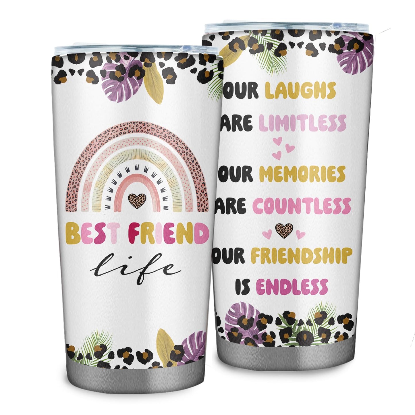 Best Friend 20oz Tumbler - Bestie Cups Birthday Gifts - Friends Coffee Mugs for Women - Gift for Your Best Friend Birthday Christmas