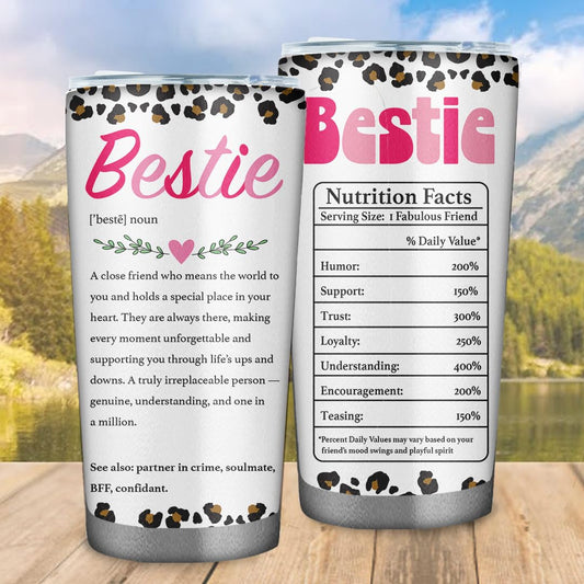 Bestie Definition Gifts for Women Best Friend 20oz Tumbler - Best Friend Birthday Gifts for Besties - Friendships Gift for Female Tumbler Travel Coffee Cup