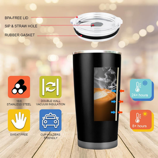 Happy 1st Fathers Day 20oz Tumbler - New Dad Gift - First Fathers Day Best Gifts From Baby Bump Wife - First Time Dad Insulated Stainless Steel Mug