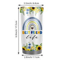 Best Friend 20oz Tumbler - Bestie Cups Birthday Gifts - Friends Coffee Mugs for Women - Gift for Your Best Friend Birthday Christmas